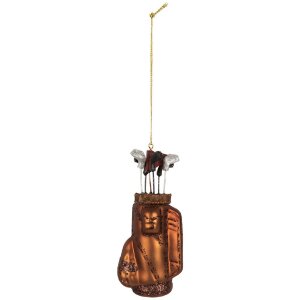 Clayre & Eef 6GL5311 Kersthangdecoratie 6x4x13 cm Bruin & Zwart