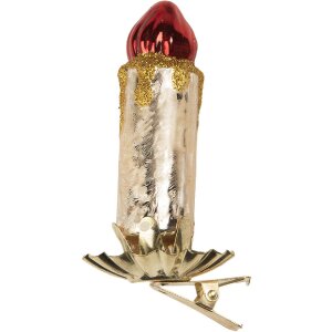 Clayre & Eef 6GL5312 Kerstornament met Clip Kaars...