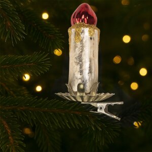 Clayre & Eef 6GL5312 Kerstornament met Clip Kaars...