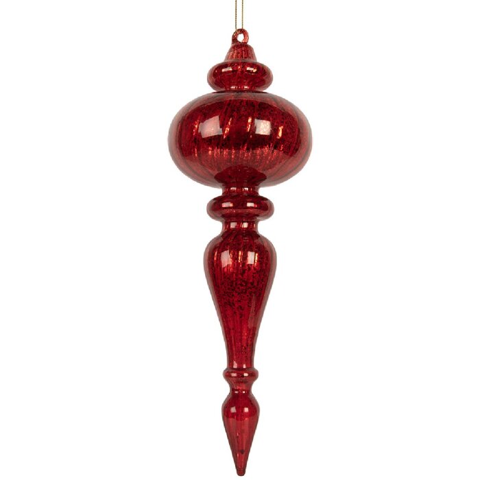Clayre & Eef 6GL5315 Kerstbal Ø 9x28 cm Rood