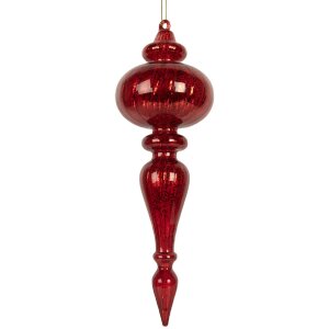 Clayre & Eef 6GL5315 Kerstbal Ø 9x28 cm Rood