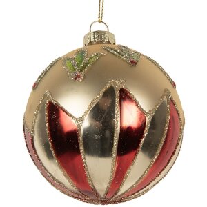 Clayre & Eef 6GL5316 Kerstbal Ø 8x8 cm...