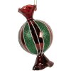 Clayre & Eef 6GL5319 Kerstornament 7x7x12 cm Rood en Groen