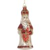 Clayre & Eef 6GL5324 Kerstornament 5x5x15 cm Rood en Wit