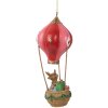 Clayre & Eef 6PR5614 Decoratiehanger Hert in heteluchtballon Ø 7x17 cm Rood en Roze