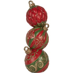 Clayre & Eef 6PR5617 Decoratie Kerstbal LED 14x14x40 cm