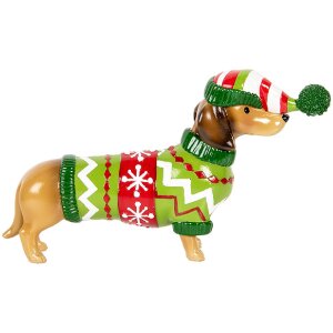 Clayre & Eef 6PR5620 Decoratie Hond (Dackel) 24x5x14...