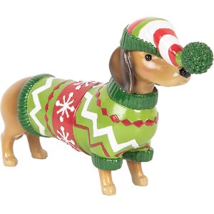 Clayre & Eef 6PR5620 Decoratie Hond (Dackel) 24x5x14...