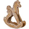 Clayre & Eef 6PR5621 Decoratie Schommelpaard Bruin Wit 14x4x15 cm
