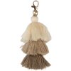 Juleeze JZKC0216 Sleutelhanger Beige 4x4x13 cm