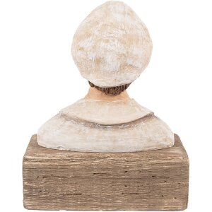Clayre & Eef Decoratie Kapitein Houten Figuur 16x8x20 cm