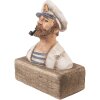 Clayre & Eef Decoratie Kapitein Houten Figuur 16x8x20 cm