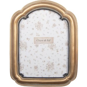 Clayre & Eef 2F1278 Fotolijst 16x21 cm Goudkleurig Bruin 13x18 cm