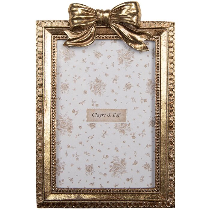 Clayre & Eef 2F1280 Fotolijst 13x3x20 cm / 10x15 cm goudkleurig