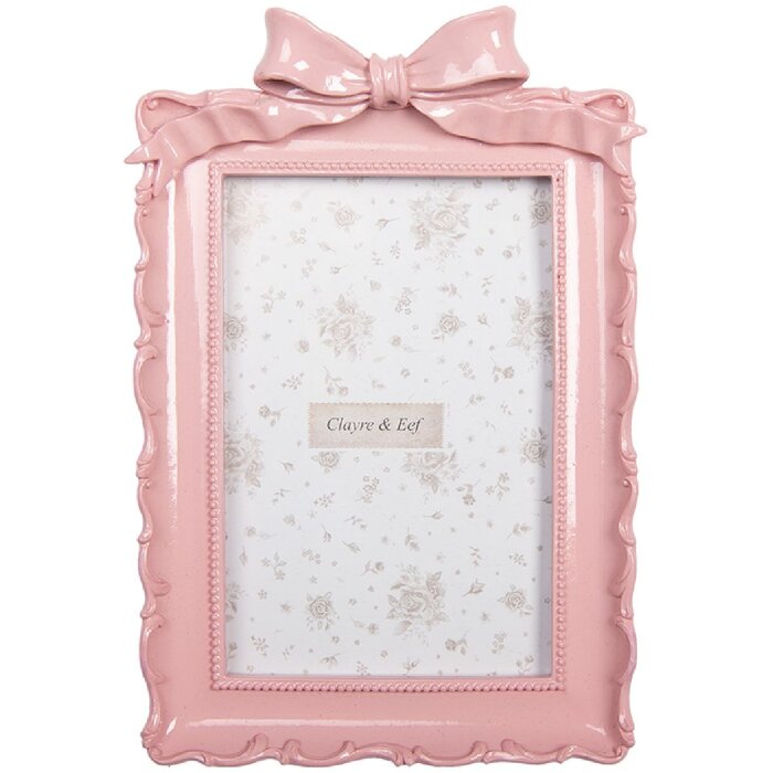 Clayre & Eef 2F1286 Fotolijst 15x4x21 cm voor 10x15 cm fotos roze