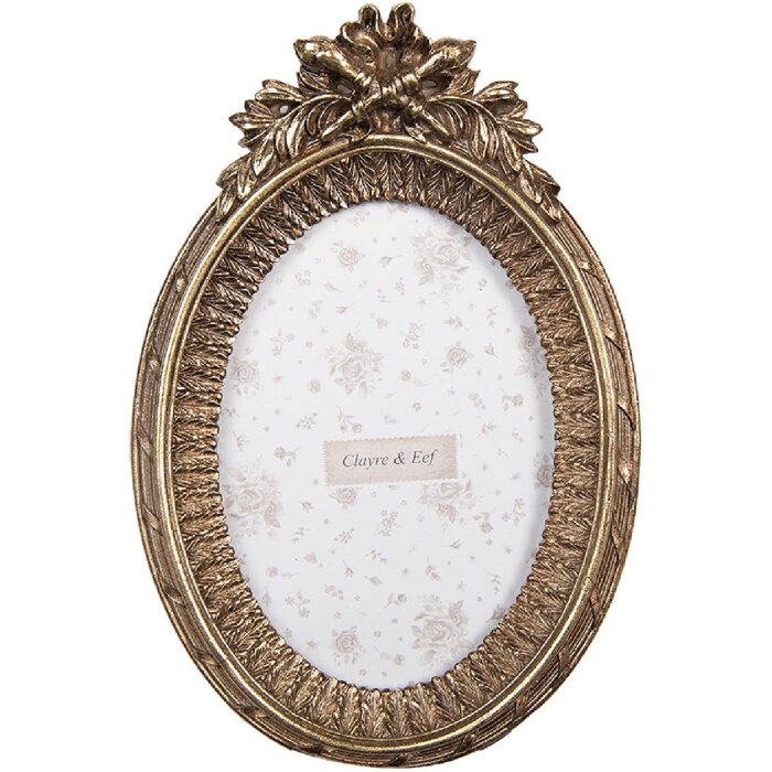 Clayre & Eef 2F1289 Fotolijst 15x3x22 cm / 10x15 cm Goudkleur
