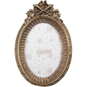 Clayre & Eef 2F1289 Fotolijst 15x3x22 cm / 10x15 cm Goudkleur
