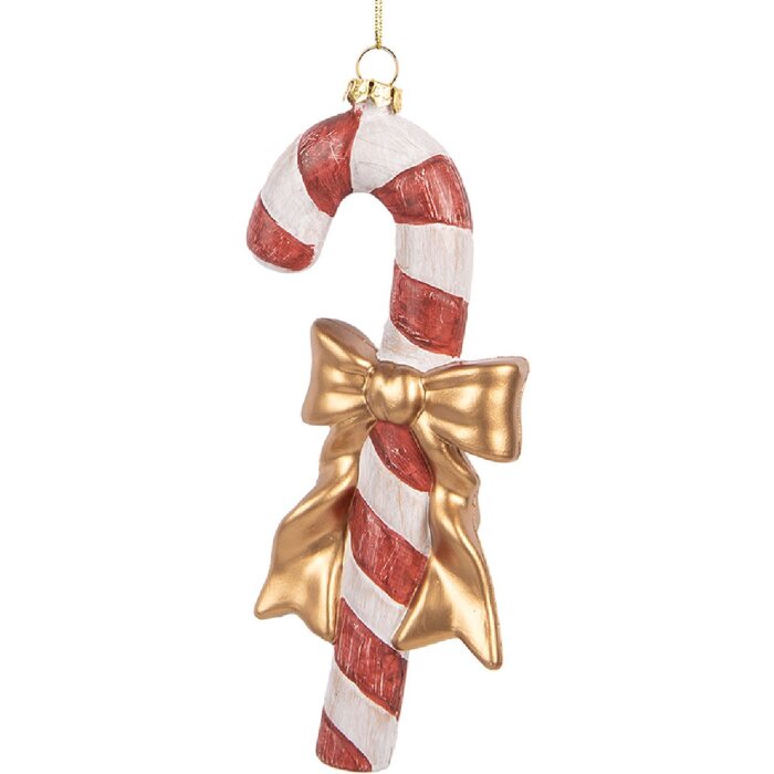 Clayre & Eef 66084 Decoratie Hangdecoratie Pepermuntstok 8x3x18 cm Rot en Wit