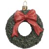 Clayre & Eef 66085 Decoratiehanger Krans 9x4x11 cm Groen Rood