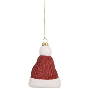 Clayre & Eef 66089 Decoratie Hangdecoratie Kerstmuts 7x4x10 cm