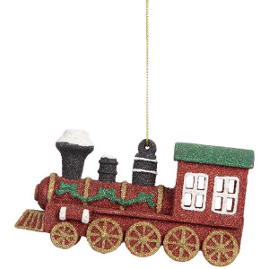 Clayre & Eef 66092 Decoratie Hangdecor Lokomotief 12x4x7 cm Rood Groen