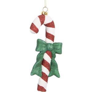 Clayre & Eef 66093 Decoratie Hangdecoratie Peperstok 8x3x17 cm Rood Wit