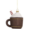 Clayre & Eef 66096 Decoratie Hangornament Beker 9x7x10 cm Bruin Wit