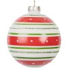 Clayre & Eef 6GL5141 Kerstbal Rood 8x8 cm