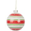 Clayre & Eef 6GL5141 Kerstbal Rood 8x8 cm