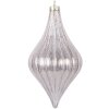 Clayre & Eef 6GL5142 Kerstbal Ø 8x15 cm Zilverkleurig
