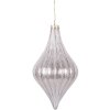 Clayre & Eef 6GL5142 Kerstbal Ø 8x15 cm Zilverkleurig