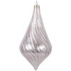 Clayre & Eef 6GL5143 Kerstbal Ø 8x17 cm Zilverkleurig