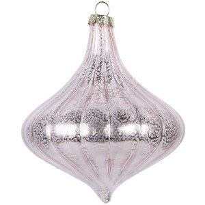 Clayre & Eef 6GL5145 Kerstbal Roze 10x10 cm