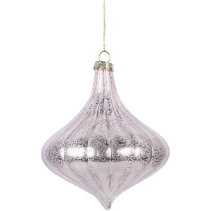 Clayre & Eef 6GL5145 Kerstbal Roze 10x10 cm