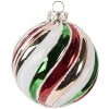 Clayre & Eef 6GL5174 Kerstbal Ø 8x8 cm Meerderkleurig