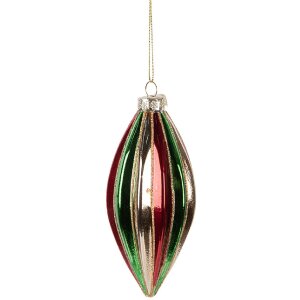 Clayre & Eef 6GL5175 Kerstbal Ø 6x13 cm...
