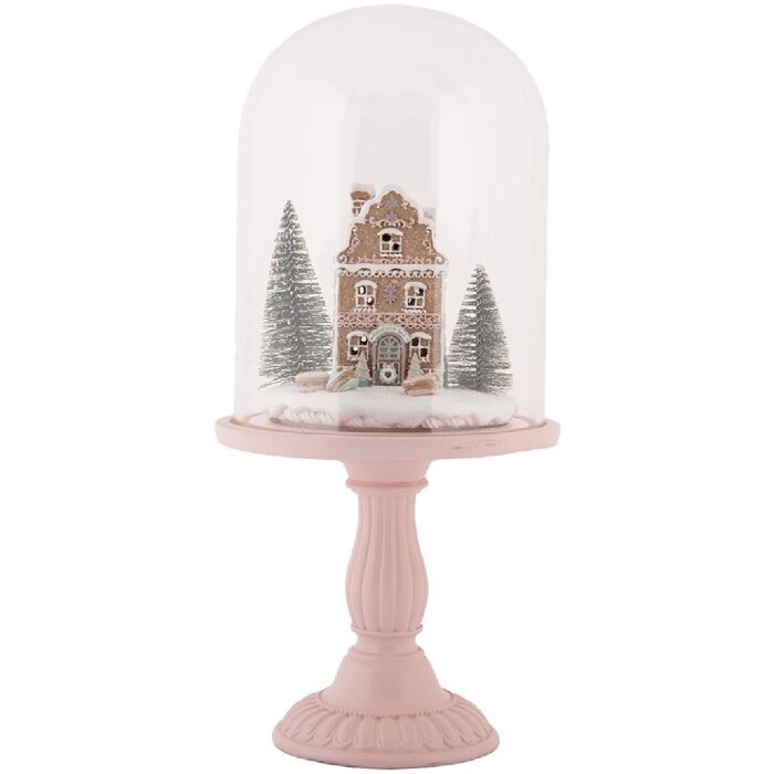 Clayre & Eef 6GL5189 Glasklok met Decoratie LED Ø 17x36 cm