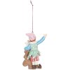 Clayre & Eef 6PR5298 Decoratie Hanger Elf 8x4x11 cm Groen Bruin