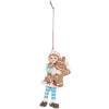 Clayre & Eef 6PR5299 Decoratiehanger Elf 5x4x11 cm Bruin en Blauw
