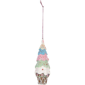 Clayre & Eef 6PR5300 Decoratie Hangende Taart Ø 5x13 cm Mehrfarbig
