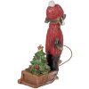 Clayre & Eef 6PR5305 Decoratie Hond Dackel 8x4x13 cm Bruin Rood