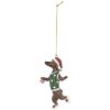 Clayre & Eef 6PR5307 Decoratieve Hondenhanger Bruin & Groen 6x3x10 cm