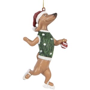Clayre & Eef 6PR5308 Decoratiehanger Hond 6x3x10 cm...