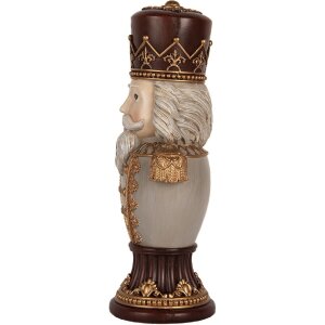 Clayre & Eef 6PR5365 Decoratie Notenknacker 16x10x30 cm Bruin en Grijs
