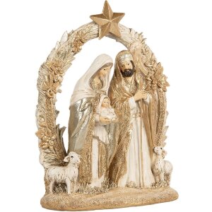 Clayre & Eef 6PR5646 Kerstgroep 19x7x24 cm Beige-Goud