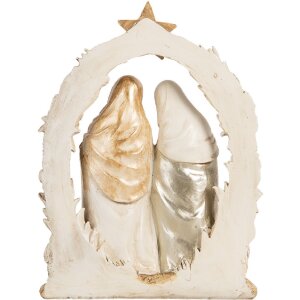 Clayre & Eef 6PR5646 Kerstgroep 19x7x24 cm Beige-Goud