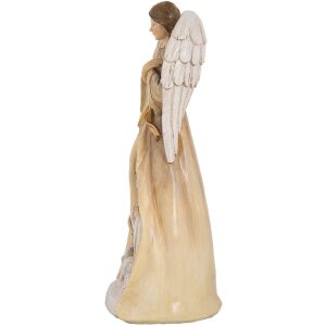 Clayre & Eef 6PR5647 Kerstgroep 15x12x30 cm Beige-Goudkleurig