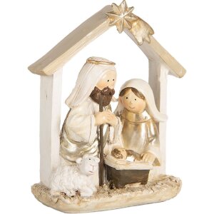 Clayre & Eef 6PR5648 Kerstgroep 10x5x12 cm Beige...