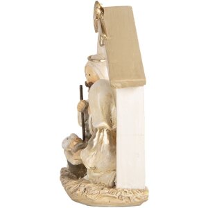Clayre & Eef 6PR5648 Kerstgroep 10x5x12 cm Beige Goudkleurig