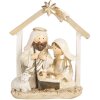 Clayre & Eef 6PR5648 Kerstgroep 10x5x12 cm Beige Goudkleurig